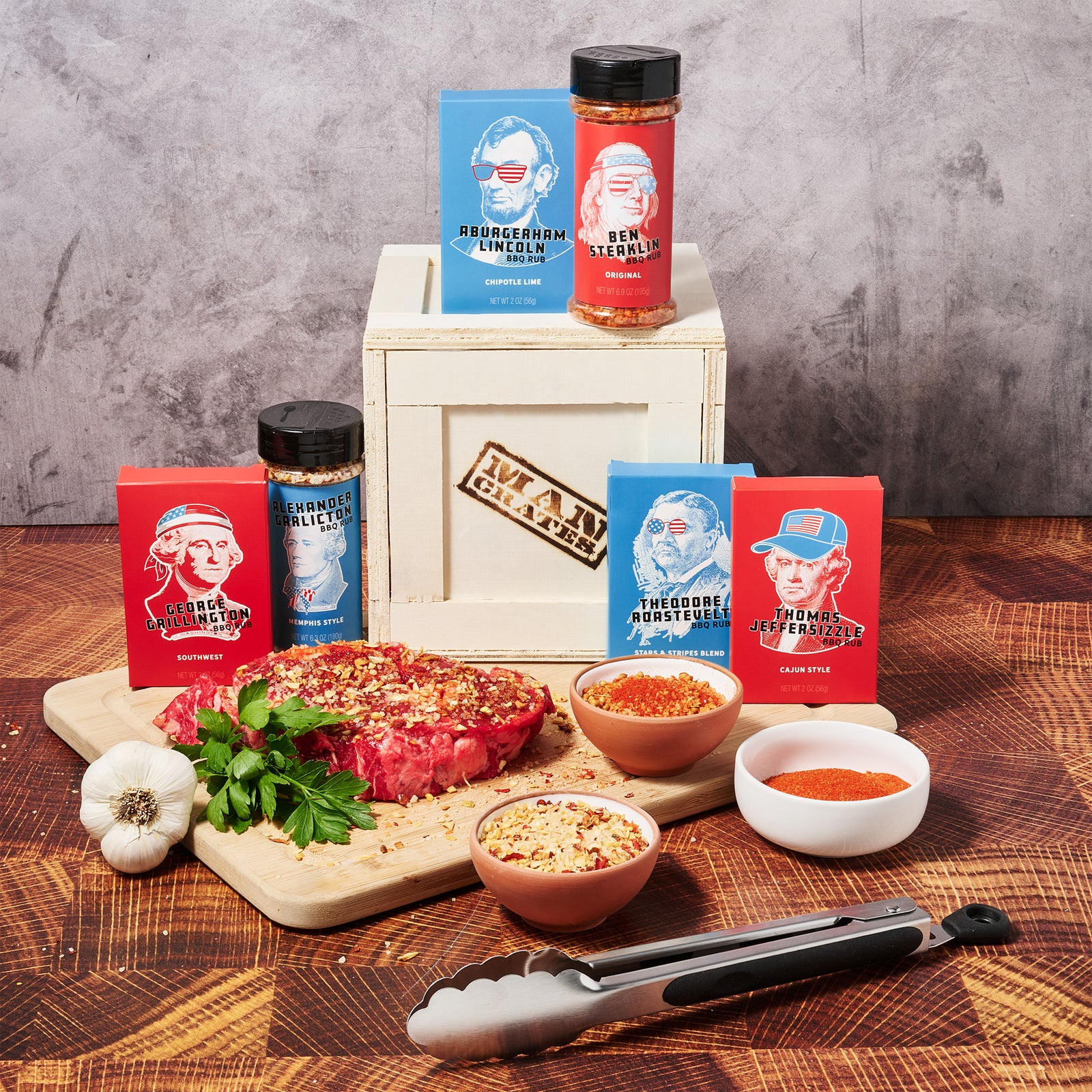 Founding Fathers BBQ Rub Crate