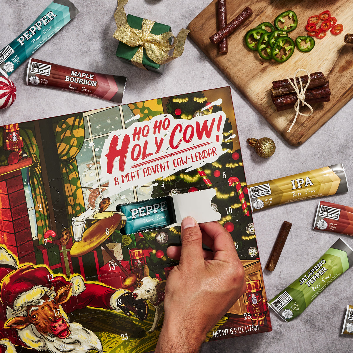 Ho-Ho-Holy Cow Jerky Advent Calendar